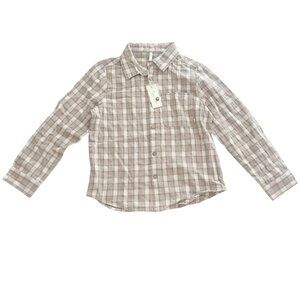 Rylee + Cru Boys Size 8-9 Years Collared Plaid Cotton Shirt